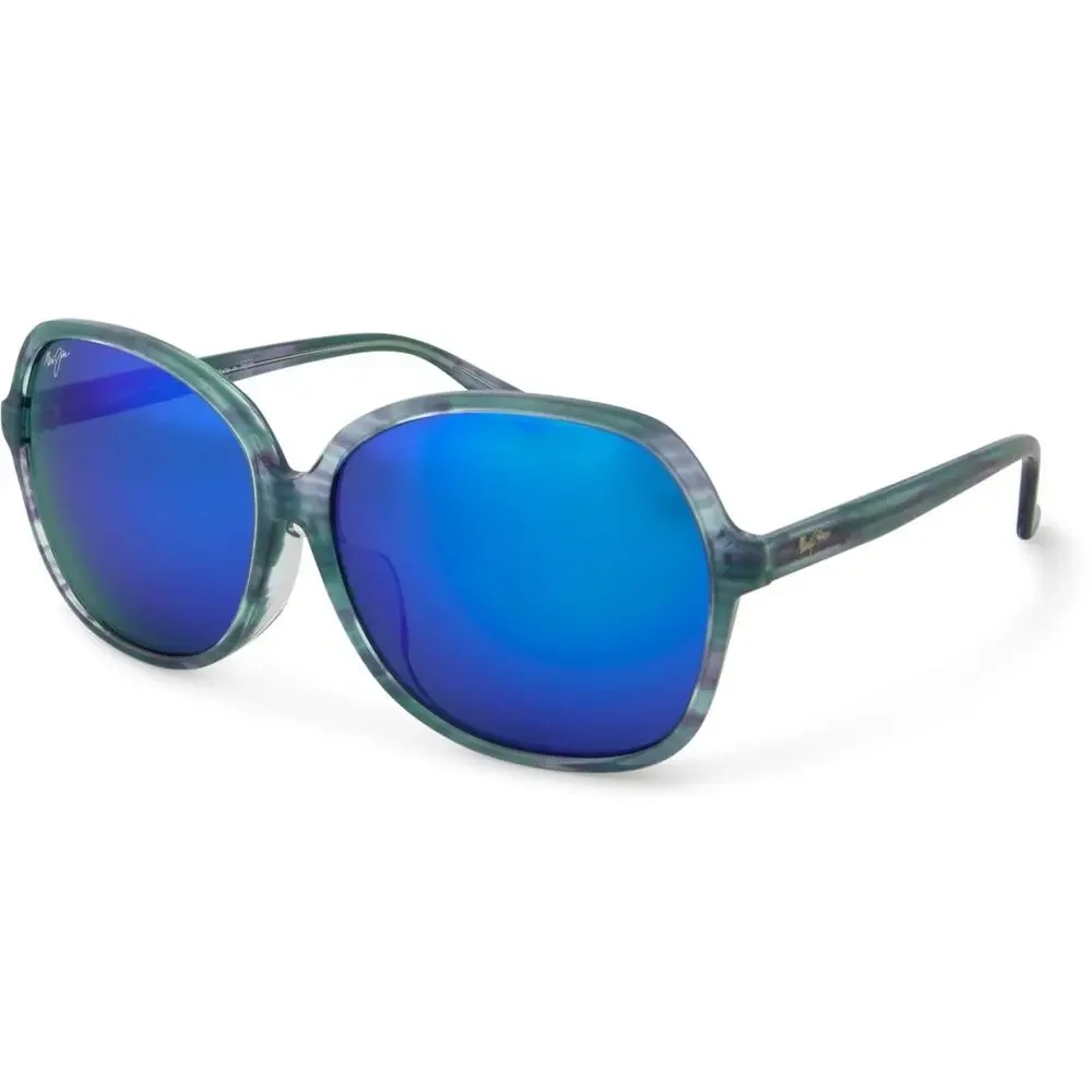 Maui Jim Women's Sunglasses Taro B795N-55B Blue 59mm Blue Mirrored Lens